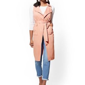 New York & Company Draped Sleeveless Duster